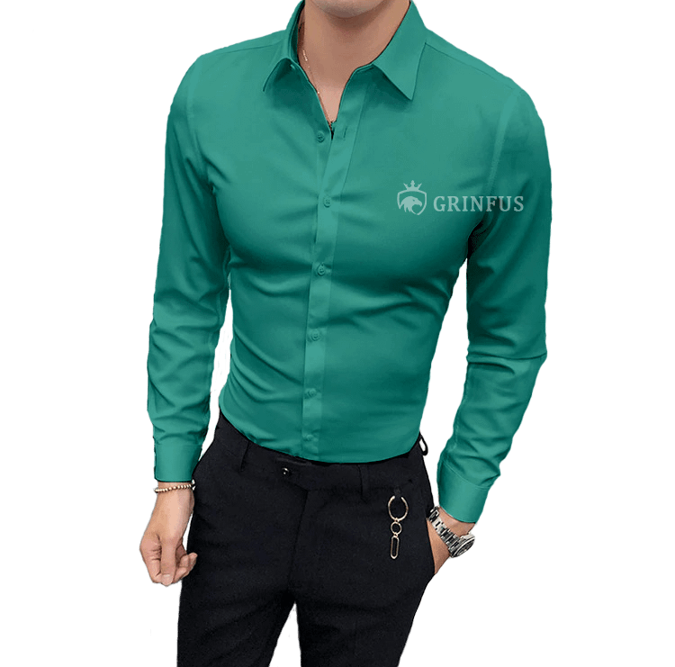 camisa social verde esmeralda